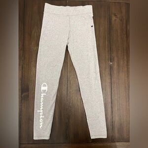 Champion Girls Gray Leggings, Large